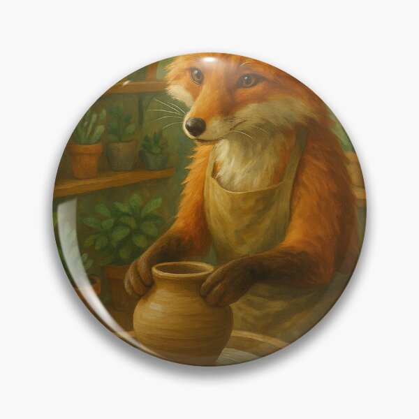 Artikelvorschau, Fuchs als Töpfer entworfen und verkauft von thehaywirehoney.