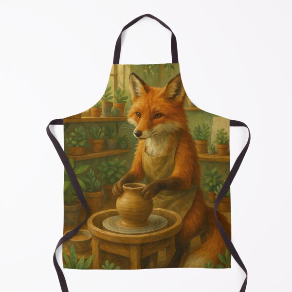Artikelvorschau, Fuchs als Töpfer entworfen und verkauft von thehaywirehoney.