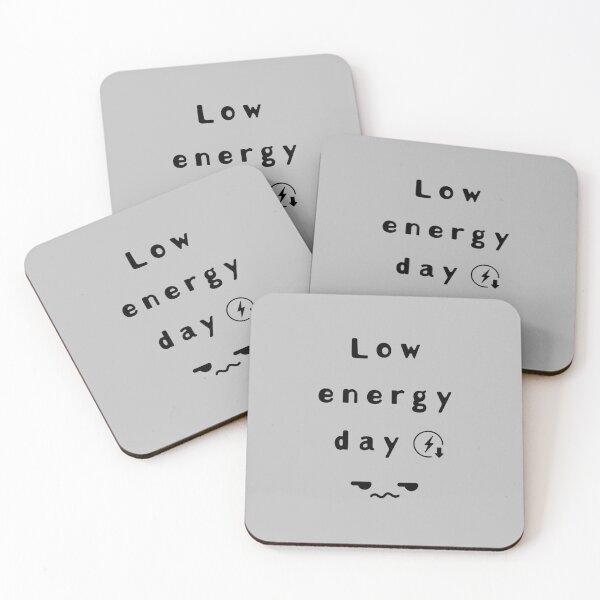 Item preview, Low Energy Day – Low Battery Club Winter Edition Minimal Meme Design designed and sold by mintmono-studio.