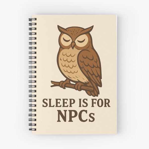 Item preview, funny gamer-style owl design designed and sold by Keios Cool Apparel.
