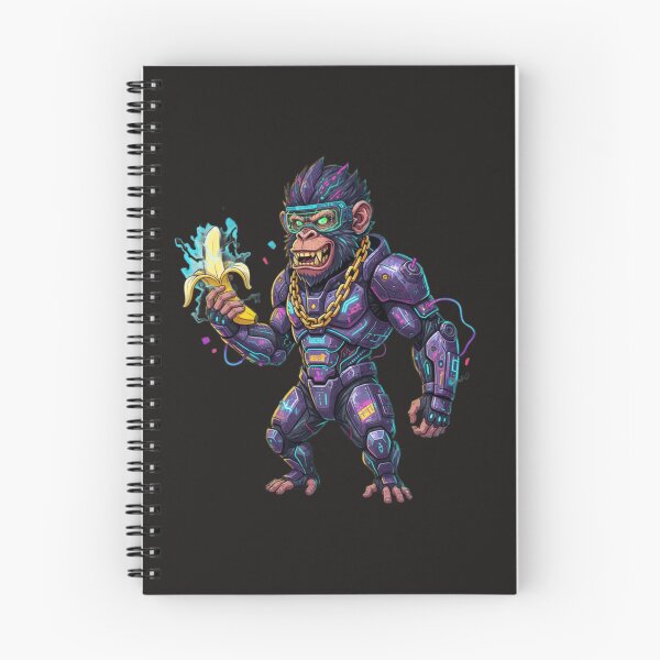 Item preview, Cyberpunk Mutant Monkey – Neon Banana Warrior  designed and sold by Thaivi Design.