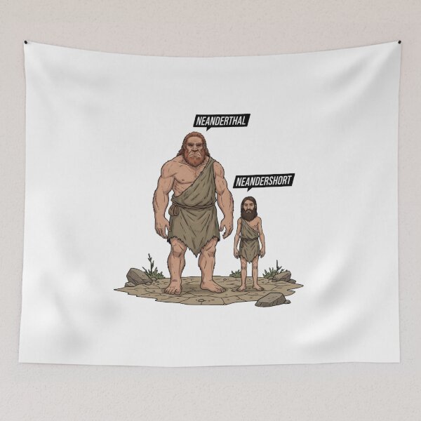 Item preview, Neanderthal vs Neandershort Funny Evolution designed and sold by PunStitch.