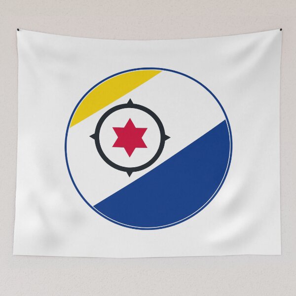 Item preview, Bonaire Flag Round Design designed and sold by NTGUILTY.