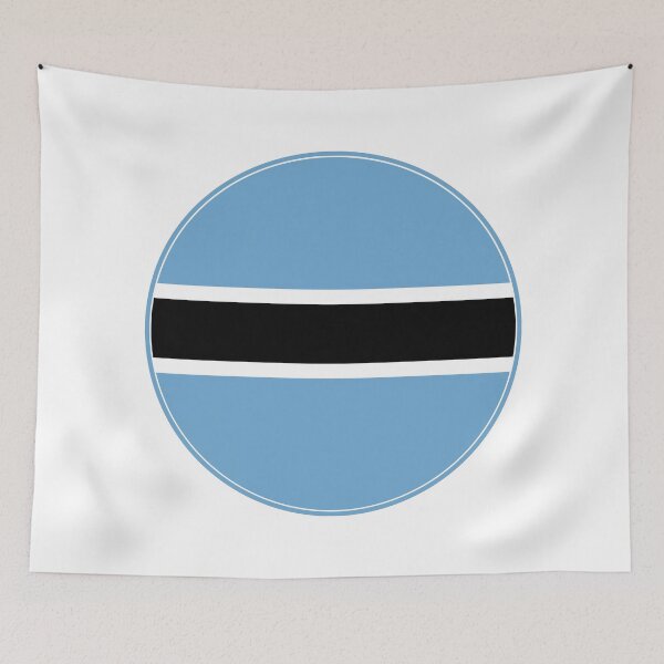 Item preview, Botswana Flag Round Design designed and sold by NTGUILTY.