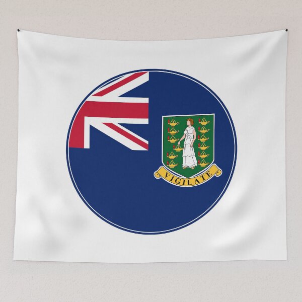 Item preview, British Virgin Islands Flag Round Design designed and sold by NTGUILTY.