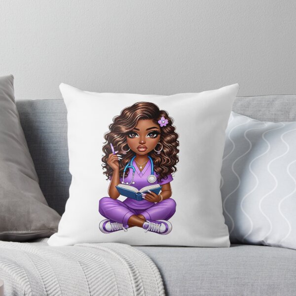 Item preview, Adorable Black Nurse Writing Notes | Nursing Student Art designed and sold by Lulunza.