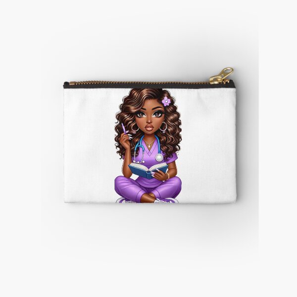 Item preview, Adorable Black Nurse Writing Notes | Nursing Student Art designed and sold by Lulunza.