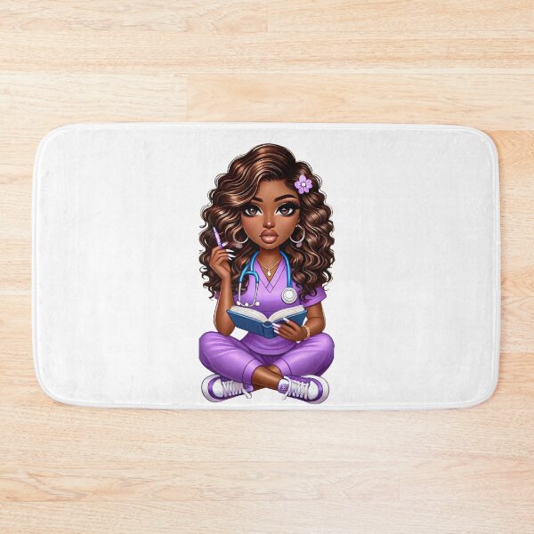 Item preview, Adorable Black Nurse Writing Notes | Nursing Student Art designed and sold by Lulunza.