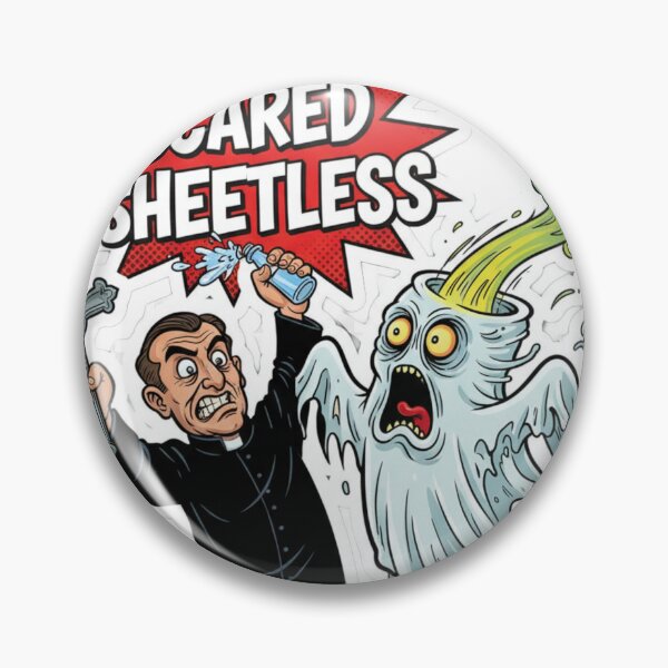 Item preview, Scared Sheetless Funny Ghost Exorcism Pun designed and sold by PunStitch.
