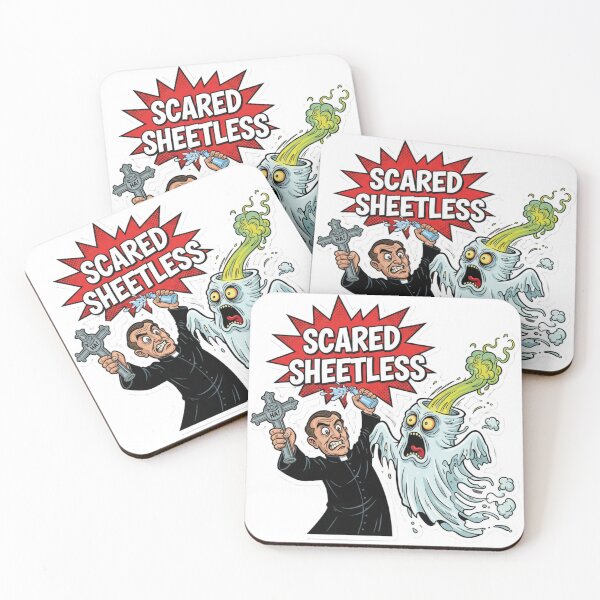 Item preview, Scared Sheetless Funny Ghost Exorcism Pun designed and sold by PunStitch.