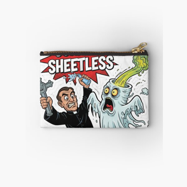 Item preview, Scared Sheetless Funny Ghost Exorcism Pun designed and sold by PunStitch.