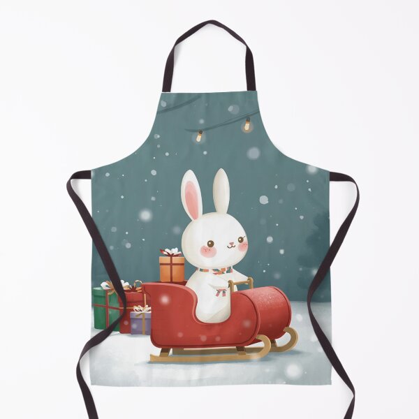 Item preview, Bunny in Toy Sleigh Ride designed and sold by PetJoyPrintsCO.