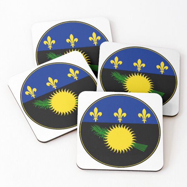 Item preview, Guadeloupe Flag Coat of Arms Sun Fleur designed and sold by NTGUILTY.