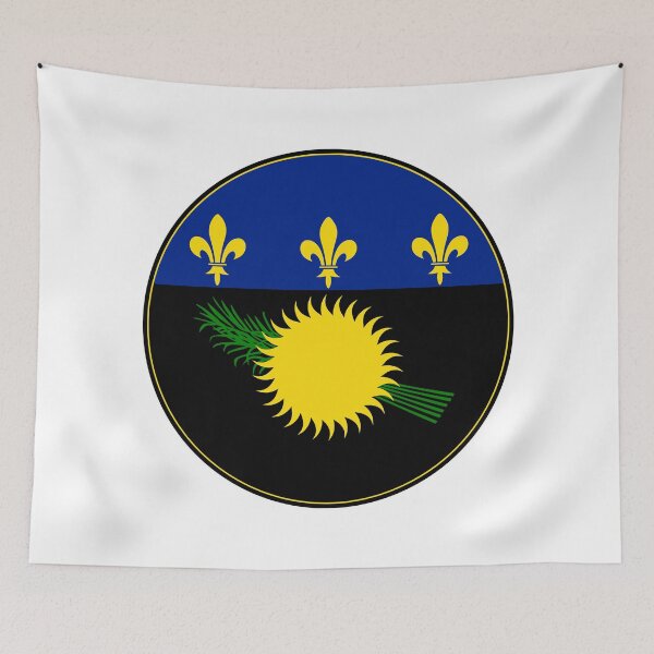 Item preview, Guadeloupe Flag Coat of Arms Sun Fleur designed and sold by NTGUILTY.