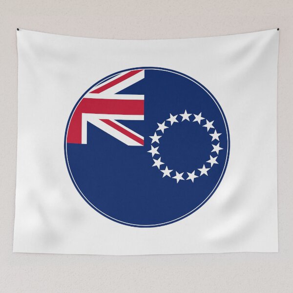Aperçu de l'œuvre Drapeau rond des Îles Cook créée et vendue par NTGUILTY.