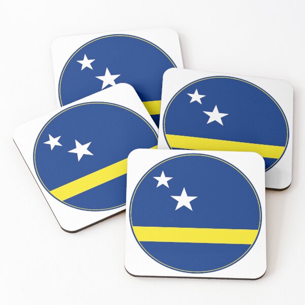 Item preview, Curacao Flag Round Design designed and sold by NTGUILTY.