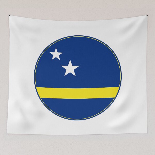 Item preview, Curacao Flag Round Design designed and sold by NTGUILTY.