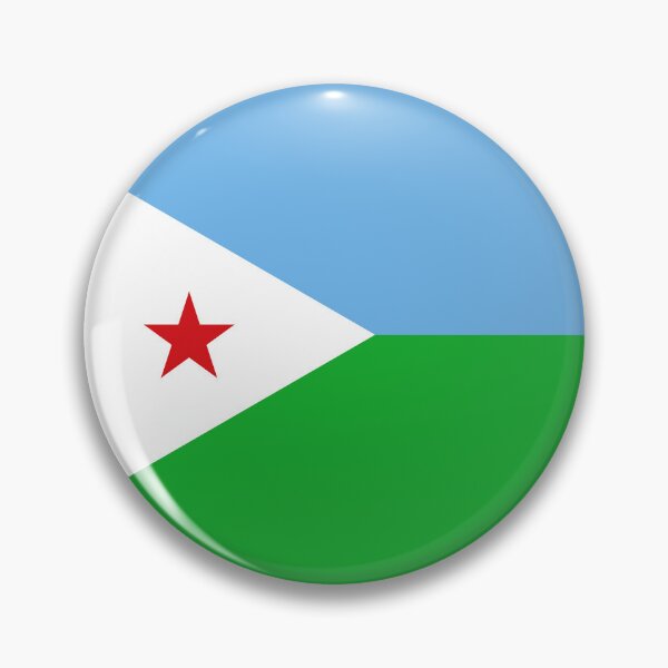 Item preview, Djibouti Flag Round Design designed and sold by NTGUILTY.