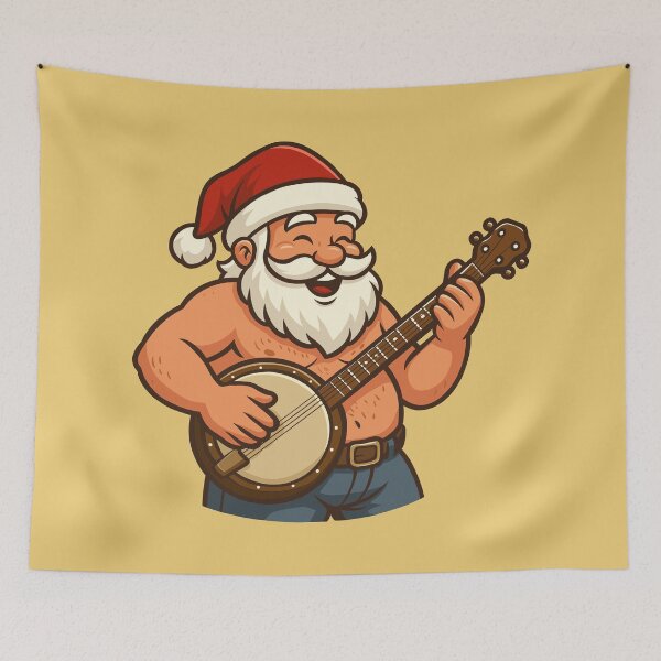 Item preview, Santa Playing a Banjo designed and sold by Ghost on Toast.
