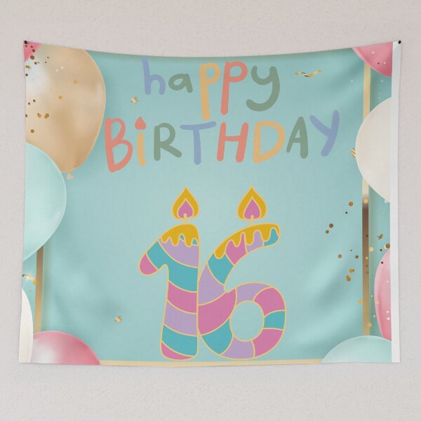Item preview, Sweet Sixteen Pastel Candle Aesthetic Trendy 16th Birthday Teen Girl Gift designed and sold by VibranPalette.