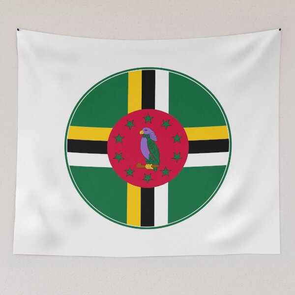 Item preview, Dominica Flag Round Design designed and sold by NTGUILTY.