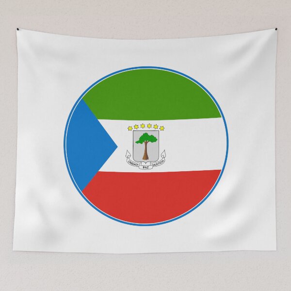 Item preview, Equatorial Guinea Flag Round Design designed and sold by NTGUILTY.