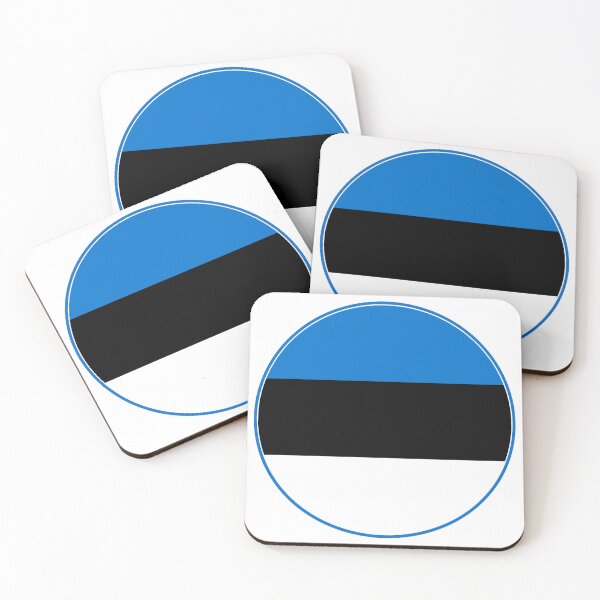 Item preview, Estonia Flag Round Design designed and sold by NTGUILTY.