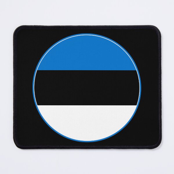 Item preview, Estonia Flag Round Design designed and sold by NTGUILTY.