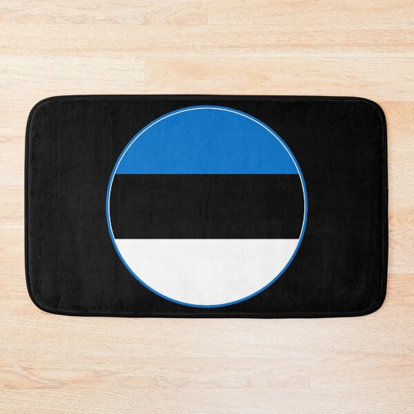 Item preview, Estonia Flag Round Design designed and sold by NTGUILTY.