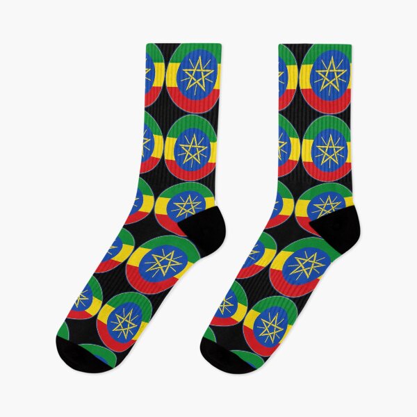 Item preview, Ethiopia Flag Round Design designed and sold by NTGUILTY.