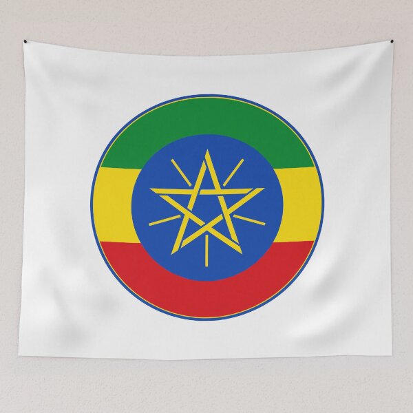 Item preview, Ethiopia Flag Round Design designed and sold by NTGUILTY.