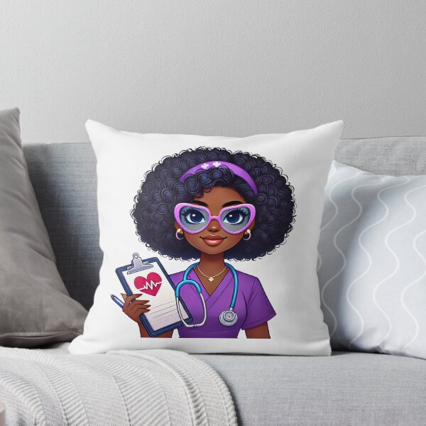 Item preview, Smart Black Nurse Taking Notes | Study Time Illustration designed and sold by Lulunza.