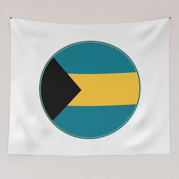 Item preview, The Bahamas Flag Round Design designed and sold by NTGUILTY.