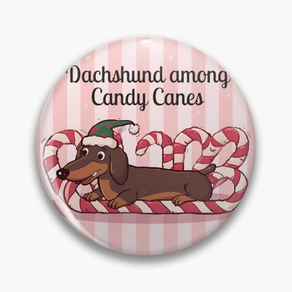 Item preview, Dachshund among Candy Canes designed and sold by PetJoyPrintsCO.