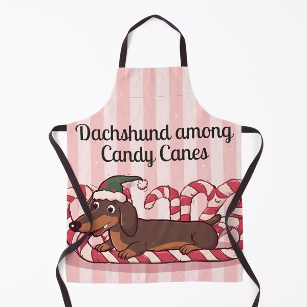 Item preview, Dachshund among Candy Canes designed and sold by PetJoyPrintsCO.