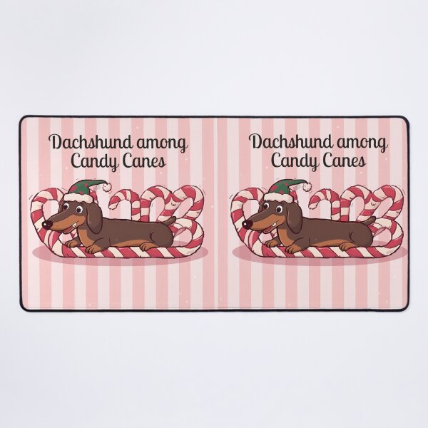 Item preview, Dachshund among Candy Canes designed and sold by PetJoyPrintsCO.