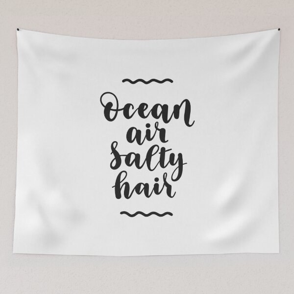Item preview, Ocean air salty hair ink hand lettering designed and sold by Lia Midstream.