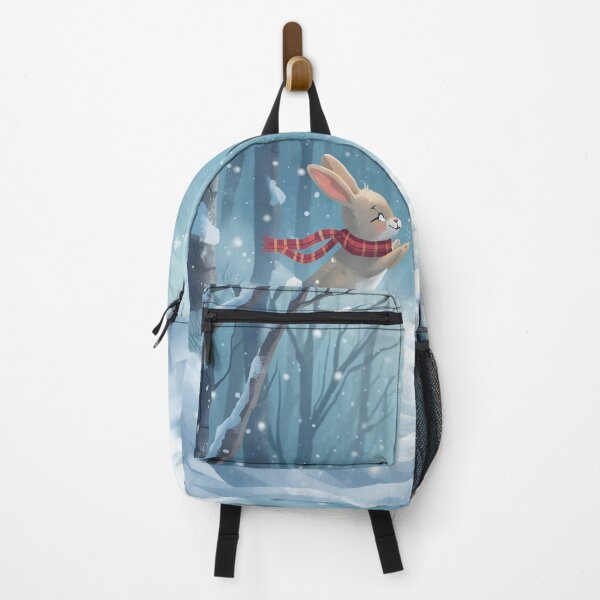 Item preview, Arctic Hares Playing in a Snowy Forest designed and sold by WildlifeWhimsy.