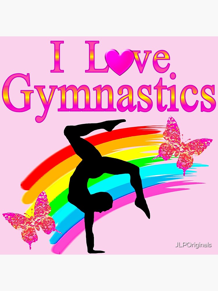 Pink I Love Gymnastics Design Poster For Sale By Jlporiginals Redbubble