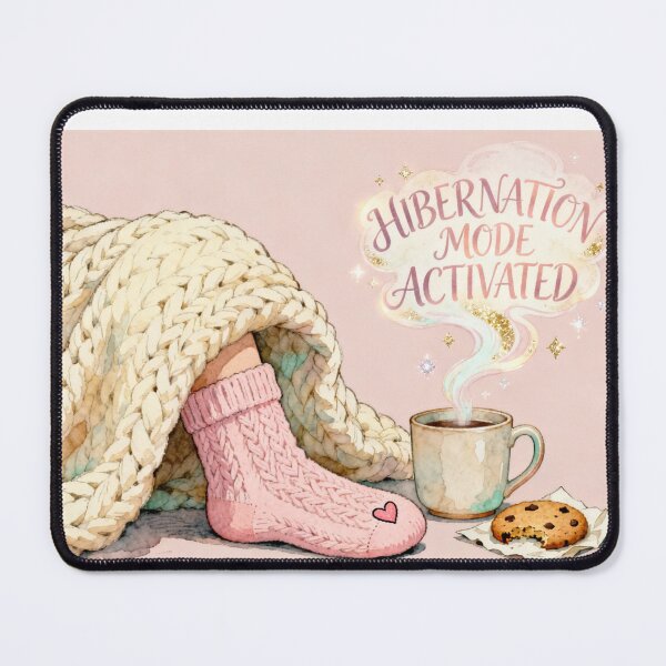 Item preview, Hibernation Mode Activated — Cozy Sock & Steam Text  designed and sold by visionaryprint.