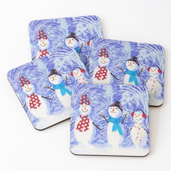 Item preview, Three Snowmen On A Snowy Day designed and sold by AMOpainting.