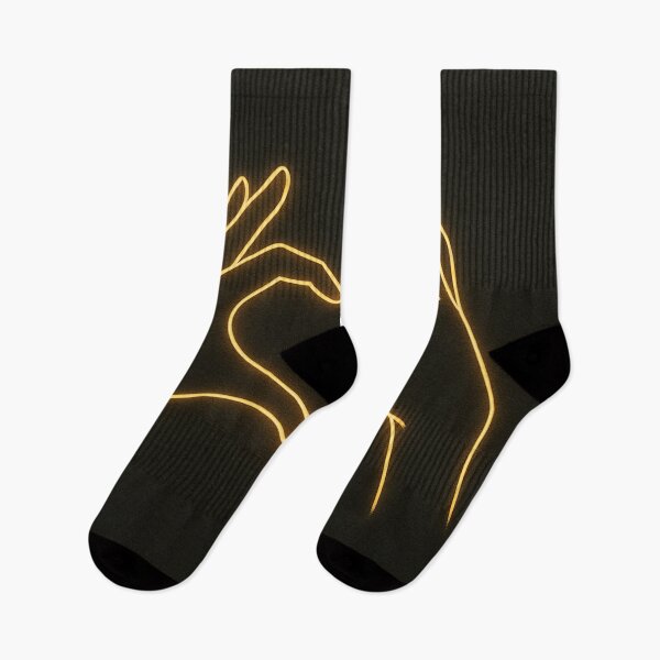 Item preview, Luminous heart – Hands in a golden line on a black background designed and sold by Tommandjerry.