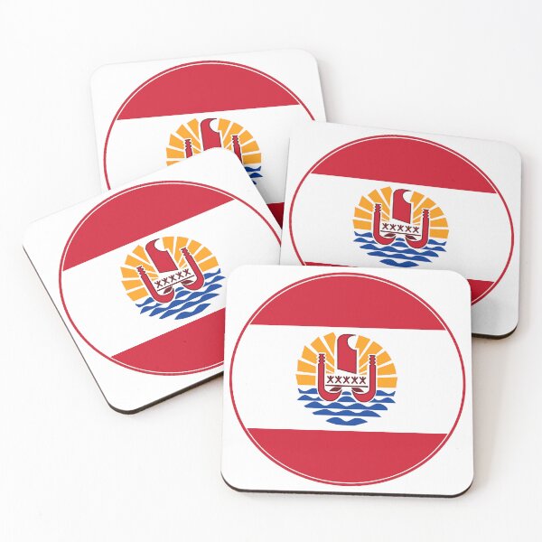 Item preview, French Polynesia Flag Round Design designed and sold by NTGUILTY.