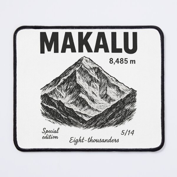 Item preview, Mount Makalu | Special edition 5/14 Eight-thousanders | Black and white designed and sold by Masha_D.