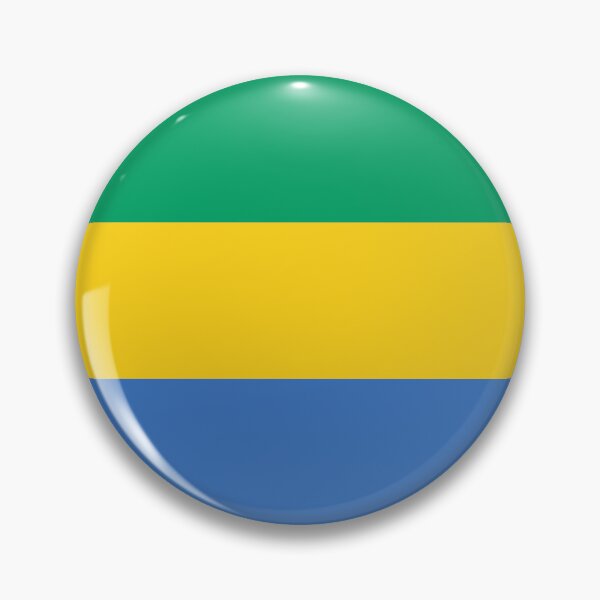 Item preview, Gabon Flag Round Design designed and sold by NTGUILTY.