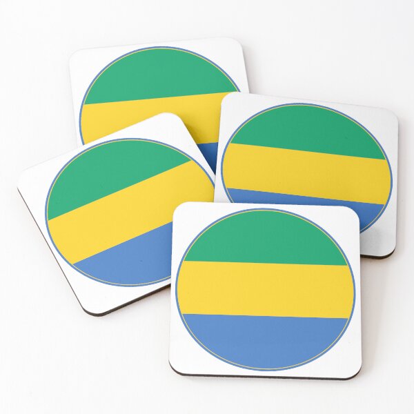 Item preview, Gabon Flag Round Design designed and sold by NTGUILTY.
