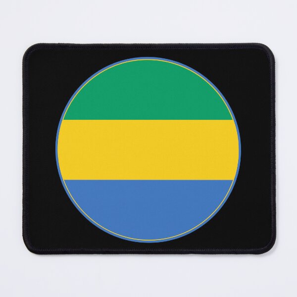 Item preview, Gabon Flag Round Design designed and sold by NTGUILTY.