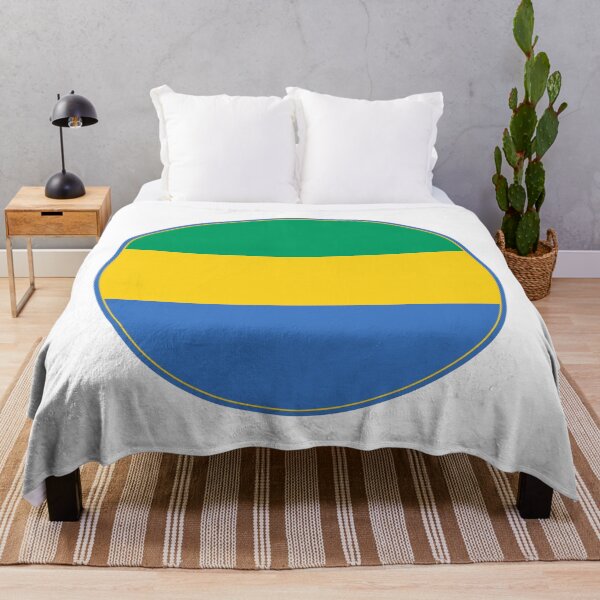 Item preview, Gabon Flag Round Design designed and sold by NTGUILTY.