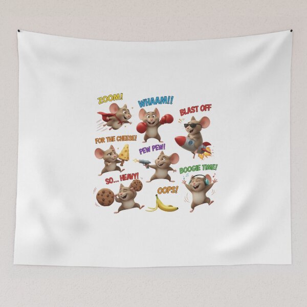 Item preview, Zippy Mouse Comic Action Graphic Tee designed and sold by Zippy Creation.