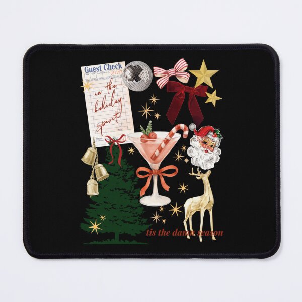 Item preview, In The Holiday Spirit Retro Christmas Cocktail Collage & Tis The Damn Season designed and sold by HenikaPonko.